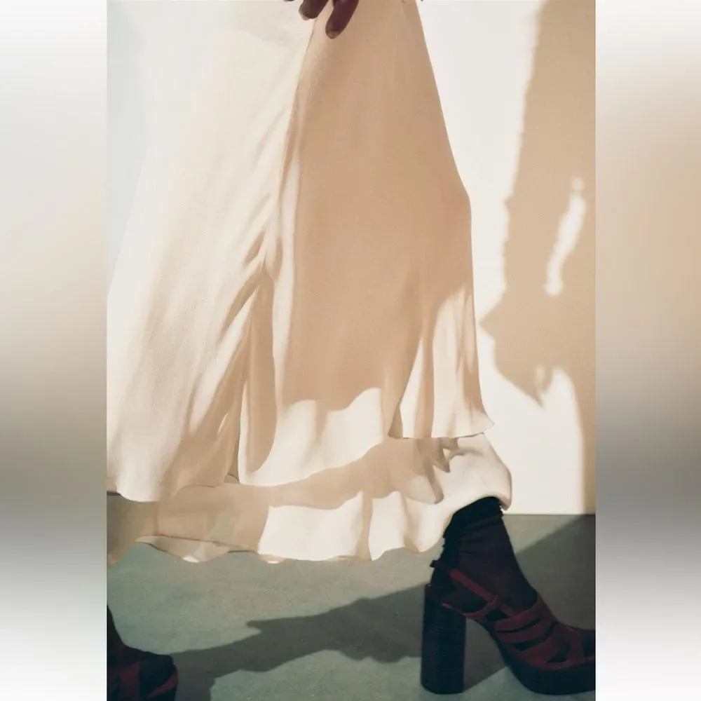 Zara double layer midi skirt ZW collection - Picture 4 of 7